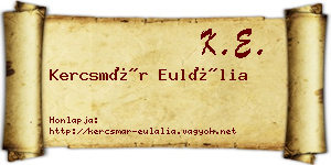 Kercsmár Eulália névjegykártya